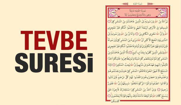 Tevbe Suresi Okunusu Ve Anlami Tevbe Suresi Turkce Meali Ve Faziletleri Yasam Haberleri