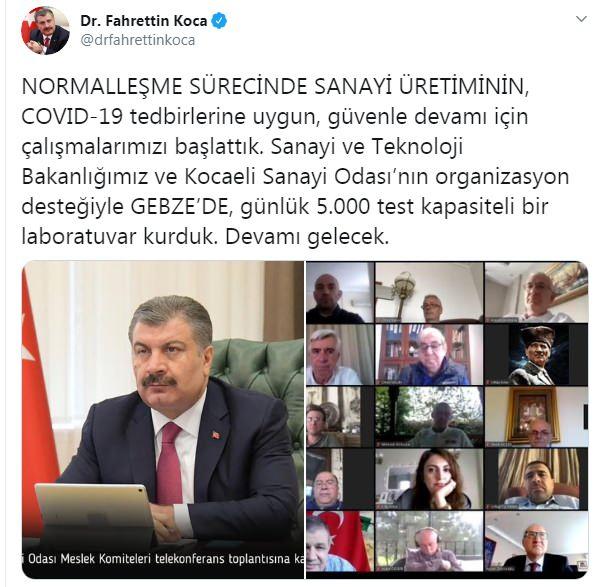 Sağlık Bakanı Fahrettin Koca Twitter