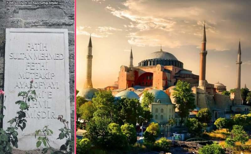 Fatih Sultan Mehmed fethi müteakip Ayasofya'yı camiye tahvil etmiştir