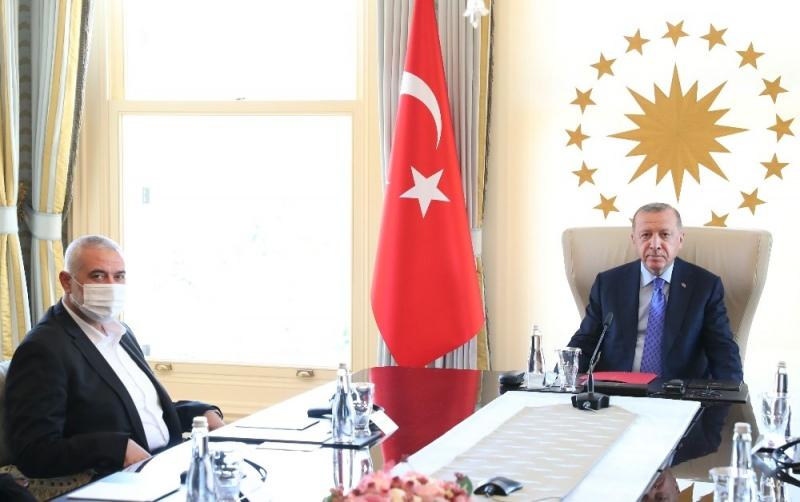 Cumhurbaşkanı Recep Tayyip Erdoğan ve Hamas Siyasi Büro Başkanı İsmail Heniyye