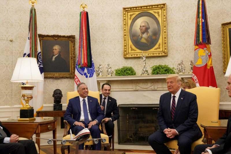 Irak Başbakanı Mustafa el-Kazımi ve ABD Başkanı Donald Trump