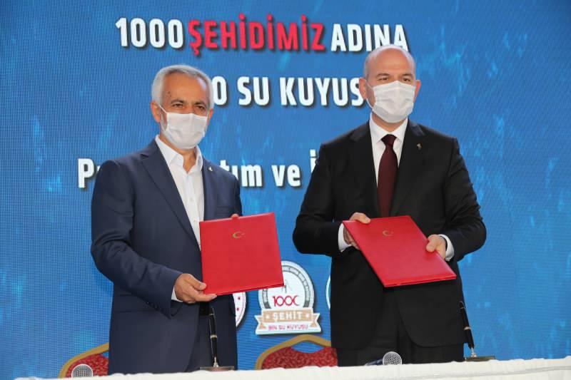 İçişleri Bakanı Süleyman Soylu, '1000 Şehidimize 1000 Su Kuyusu' projesini başlatmıştı. 
