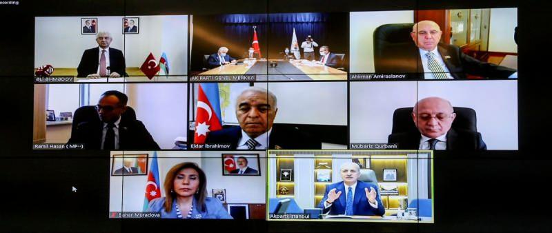 AK Parti ve Yeni Azerbaycan Partisi heyetleri video konferans görüşmesi yaptı