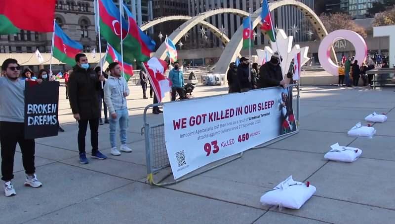 Ermenistan’ın katlettiği 93 Azerbaycanlı sivil Toronto’da anıldı